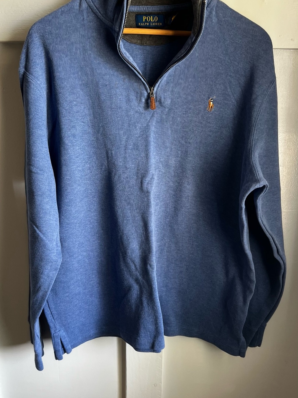 Ralph Lauren Blue Quarter-Zip Pullover Sweater